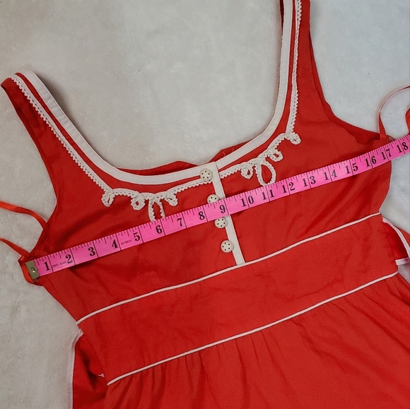 Anthropologie x Floreat Red with Purple A Line Dress Size 8 - Picture 11 of 15